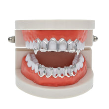 Load image into Gallery viewer, Six Hollow Open Face Gold Mouth Grill - PLG