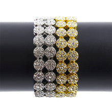 Load image into Gallery viewer, 2 Row Round Rosary Flower Bracelet - PLG