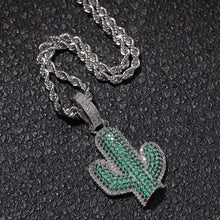Load image into Gallery viewer, Cactus Cz Pendant - PLG