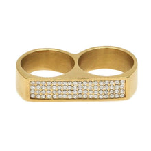 Load image into Gallery viewer, Two Finger Iced Ring - PLG