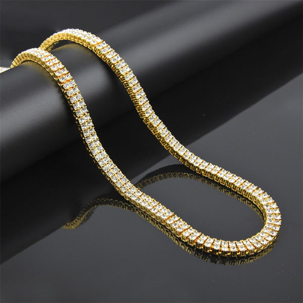 2 Row Crystal Rhinestone Luxury Necklace - PLG