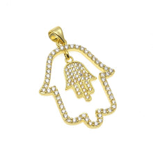 Load image into Gallery viewer, Double Hamsa Hand Pendant - PLG
