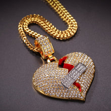 Load image into Gallery viewer, Broke Heart With Band Aid Pendant - PLG