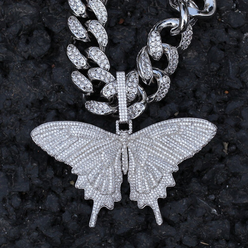 AAA Cubic Zircon Butterfly Pendant - PLG