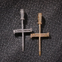 Load image into Gallery viewer, 18k Gold Plated Nail Cross - PLG