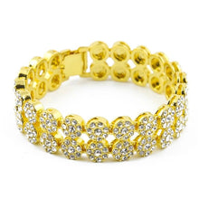 Load image into Gallery viewer, 2 Row Round Rosary Flower Bracelet - PLG