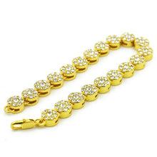 Load image into Gallery viewer, 1 Row Round Rosary Flower Bracelet - PLG
