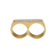 Load image into Gallery viewer, Two Finger Iced Ring - PLG