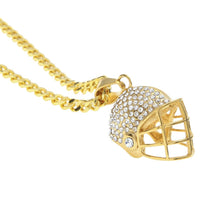 Load image into Gallery viewer, Pave Sport Football Baseball Helmet Pendant - PLG