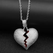Load image into Gallery viewer, Red Broke Heart Necklace &amp; Pendant - PLG