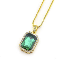 Load image into Gallery viewer, Big Square Gem Crystal Pendant - PLG