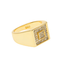 Load image into Gallery viewer, Iced Out Bling Rhinestone Square Ring - PLG
