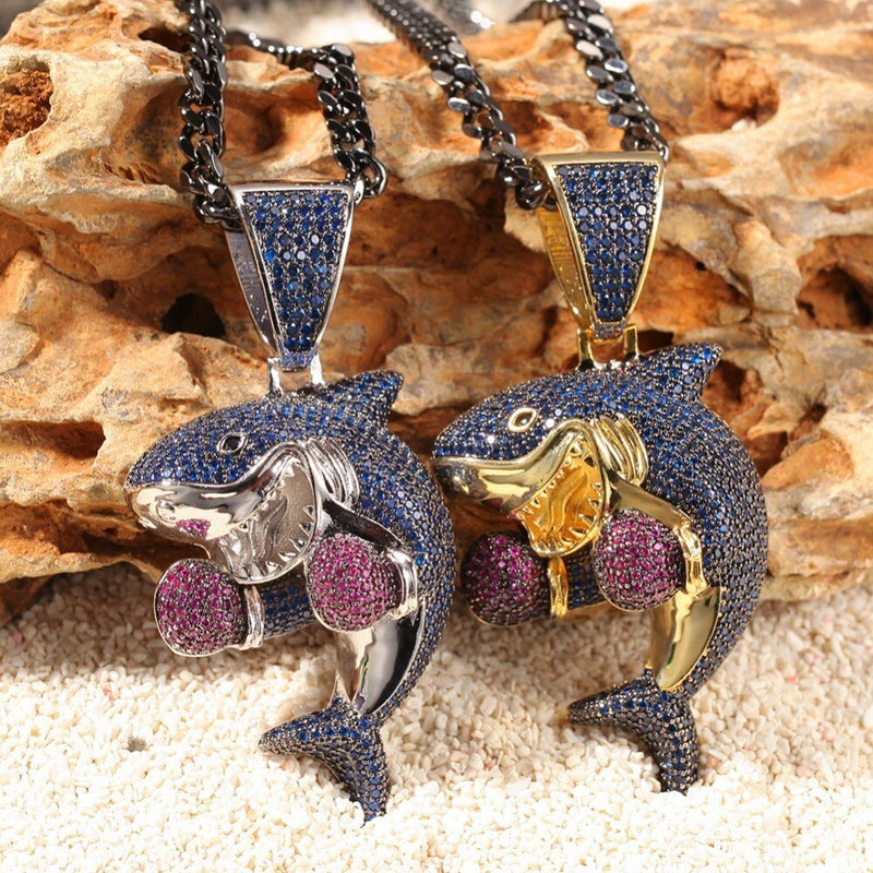 Boxing Shark Pendant - PLG