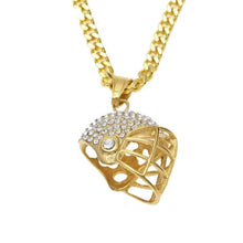 Load image into Gallery viewer, Pave Sport Football Baseball Helmet Pendant - PLG
