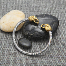 Load image into Gallery viewer, Skull Round Open Cuff Bangles - PLG