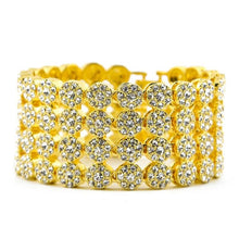 Load image into Gallery viewer, 4 Row Round Rosary Flower Bracelet - PLG