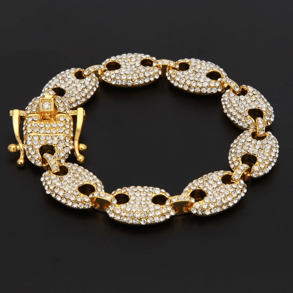 13mm Rhinestone Coffee Beans Bracelet - PLG