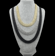 Load image into Gallery viewer, 4 Row Crystal Rhinestone Luxury Necklace 30" - PLG