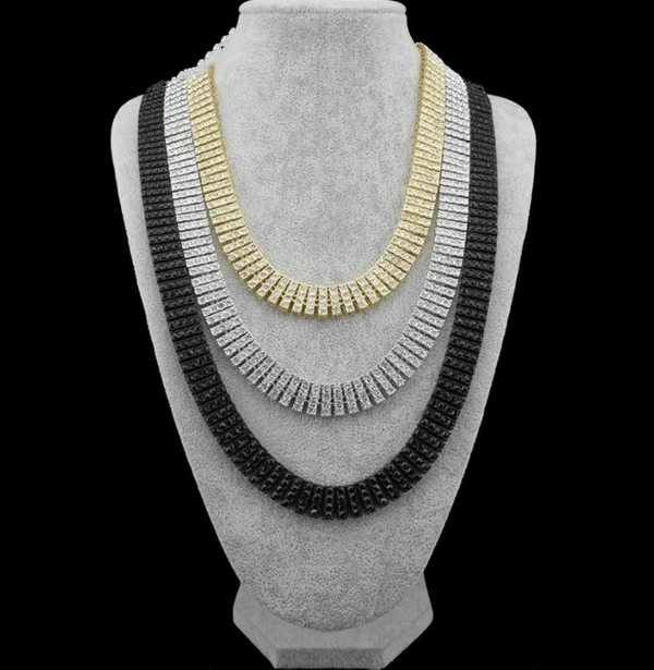 4 Row Crystal Rhinestone Luxury Necklace 30" - PLG