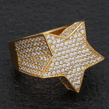 Load image into Gallery viewer, Five Point Star CZ Ring - PLG