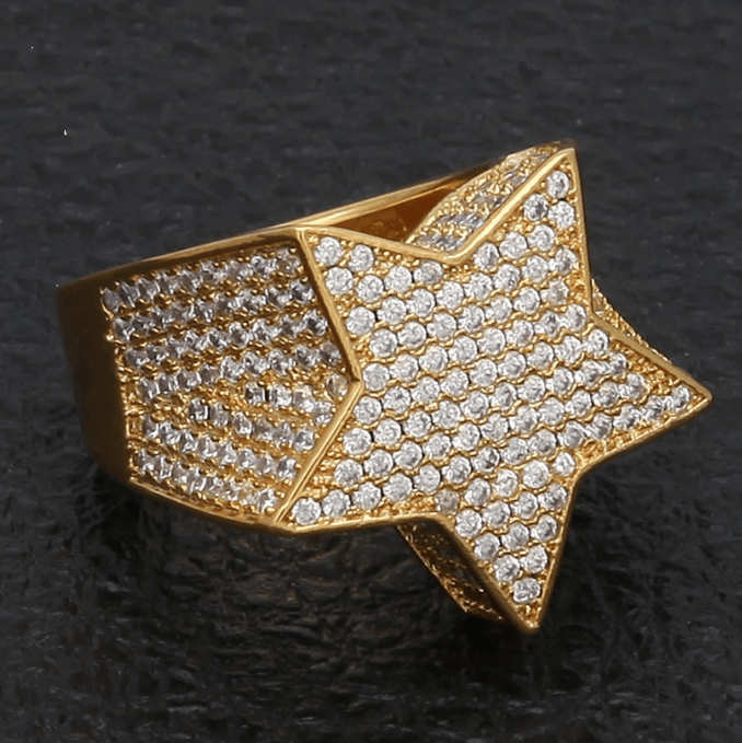 Five Point Star CZ Ring - PLG