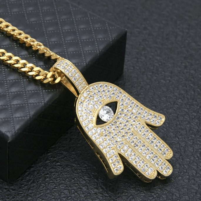 Hamsa Hand Pendant - PLG